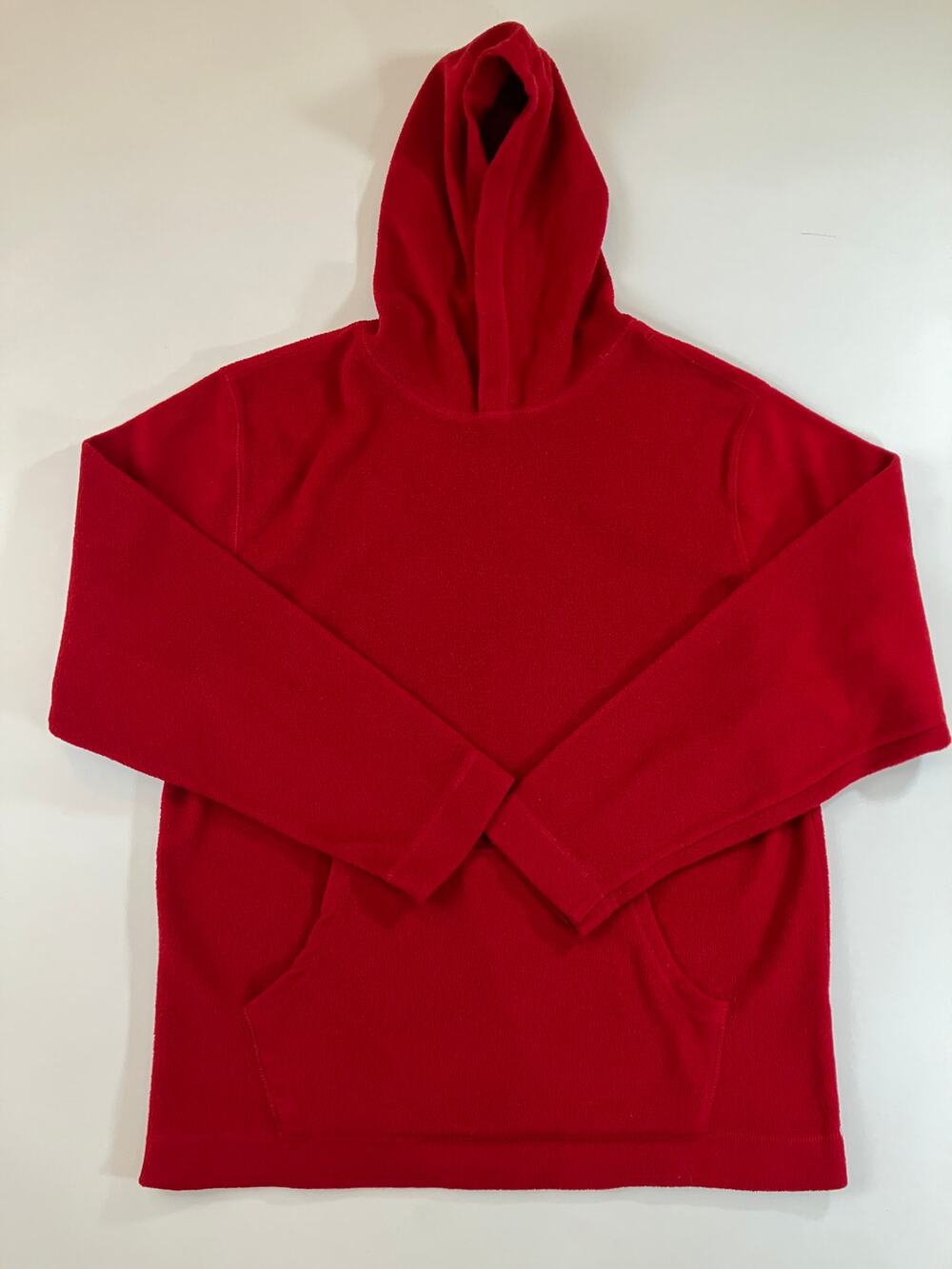 Vintage Foot Locker Red Fleece Pullover Hoodie Large 100% Polyester Made Lesotho